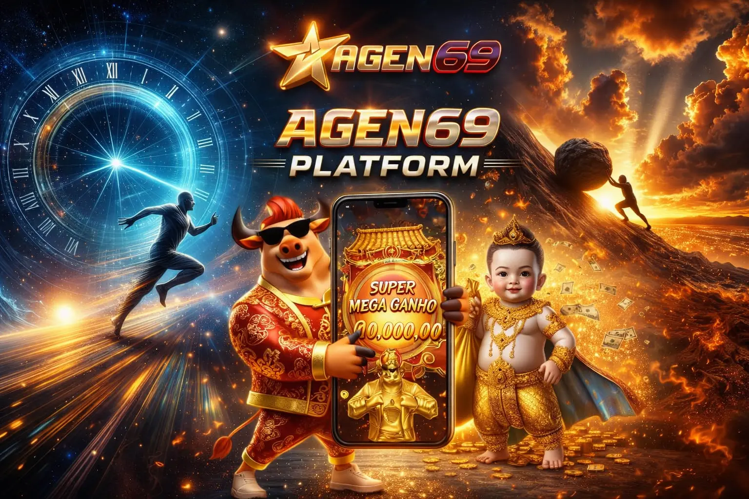 Ilustrasi konsistensi branding dengan logo dan elemen visual Agen69